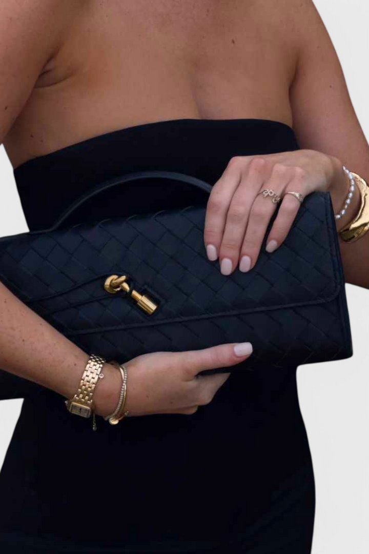 Torba Clutch Melanie z Zlato Vozlano