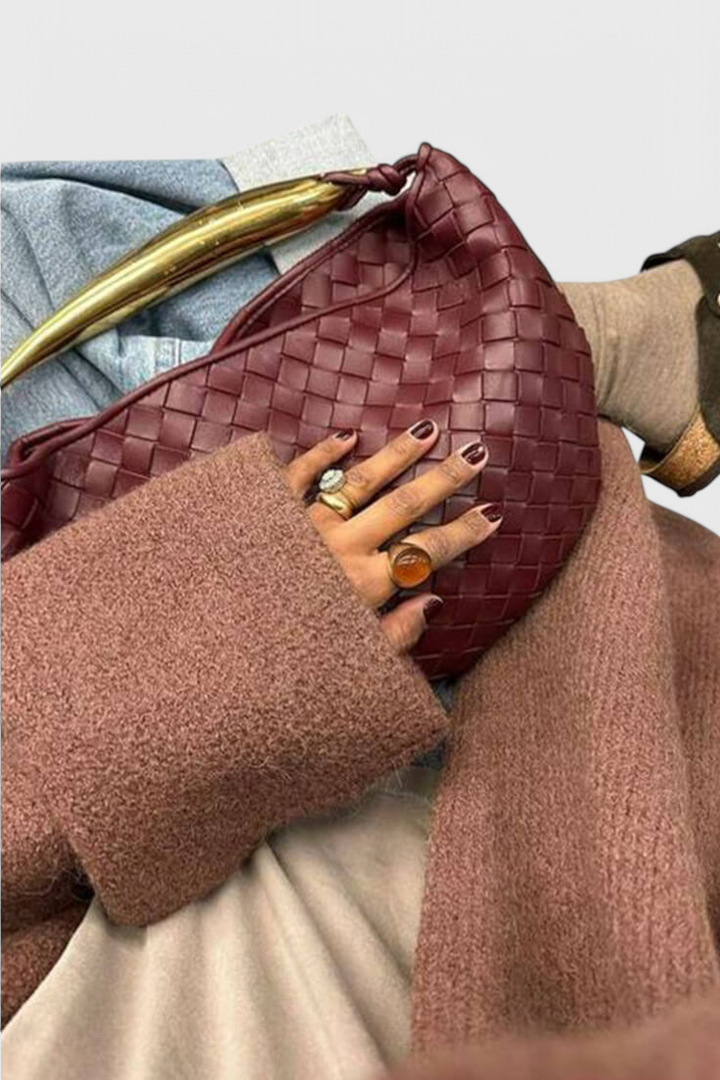 Torba Gerda Woven z Zlato Ročico