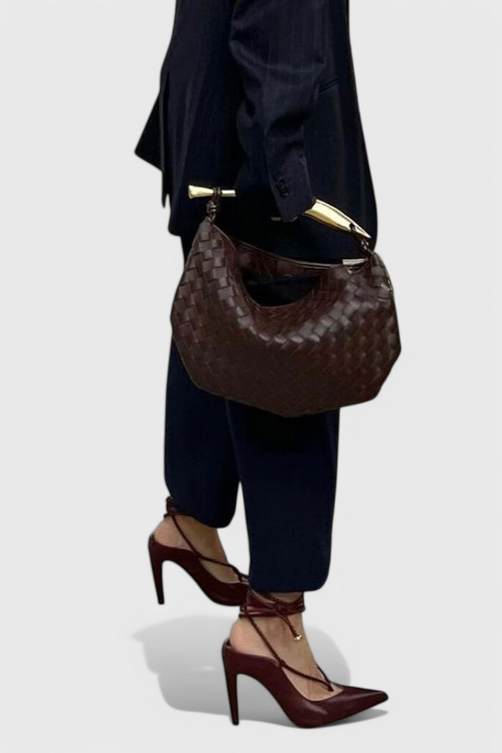 Torba Gerda Woven z Zlato Ročico