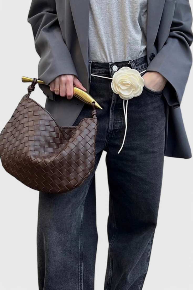 Torba Gerda Woven z Zlato Ročico