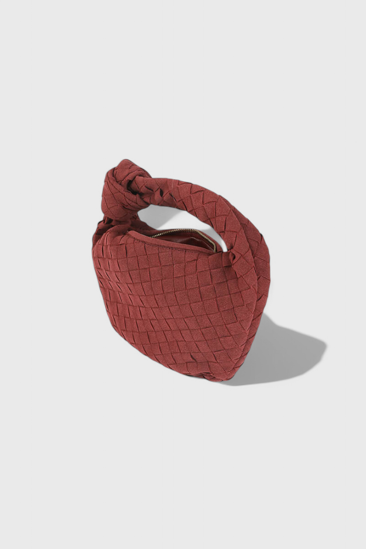 Mini Remi torbica iz tkanine z detajlom vozla