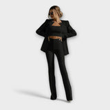 Jasmila – Eleganten Set od 3 delov (Blazer, Top, Hlače)