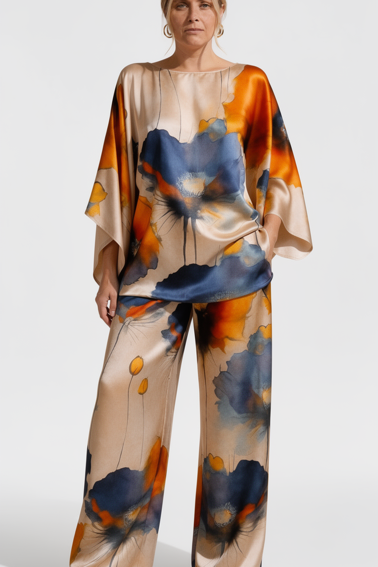 Elizabeta - Satenski dvodelni set za ženske