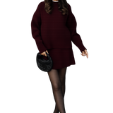 Velara - Pleteni Set - Oversize Pulover + Minica
