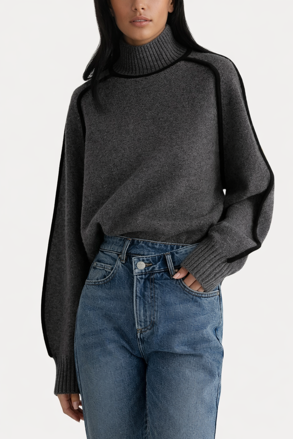 Aizel - Pulover S Rol-Ovratnikom