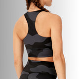 Ebony Camo Crop Modrček