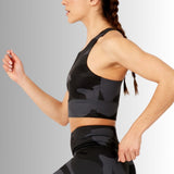 Ebony Camo Crop Modrček