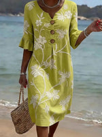 Ženski casual cvetlični oblek.