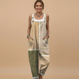 Udobne Tiskane Pantalone z Naramnicami