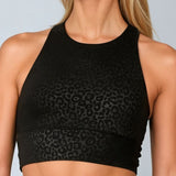Jet Leopard Crop Bra