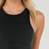 Dugi Crop Bralette Črna