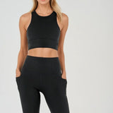 Dugi Crop Bralette Črna