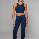 Longline Crop Bra Mornarsko modra