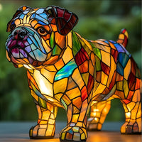 Angleški bulldog - Vitražna luč