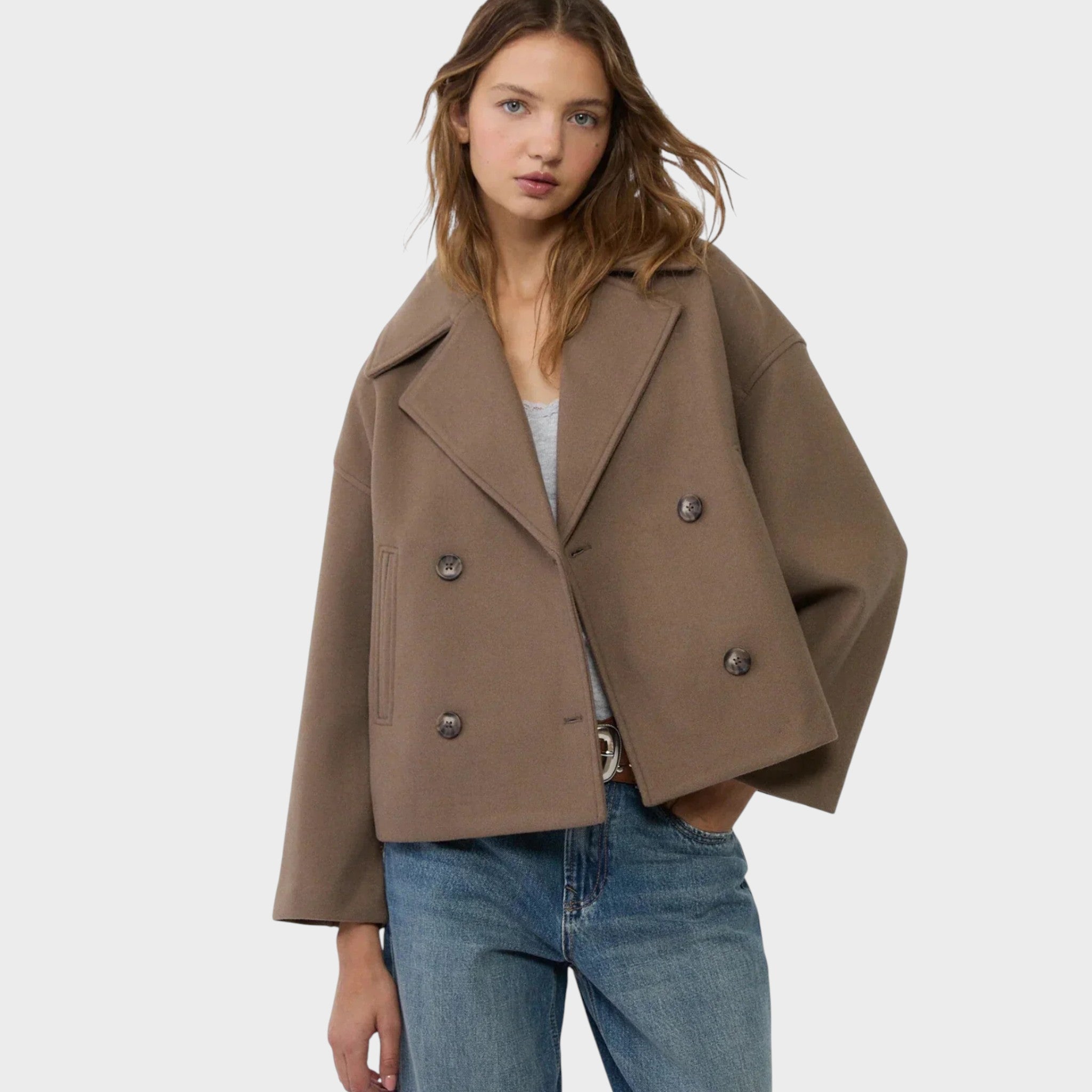 Blanka - Kratka dvostranska jakna Šik zgornja oblačila