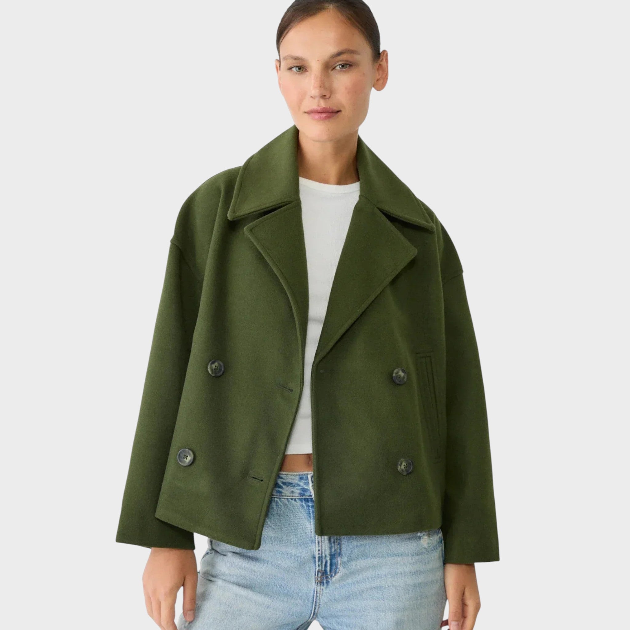 Blanka - Kratka dvostranska jakna Šik zgornja oblačila