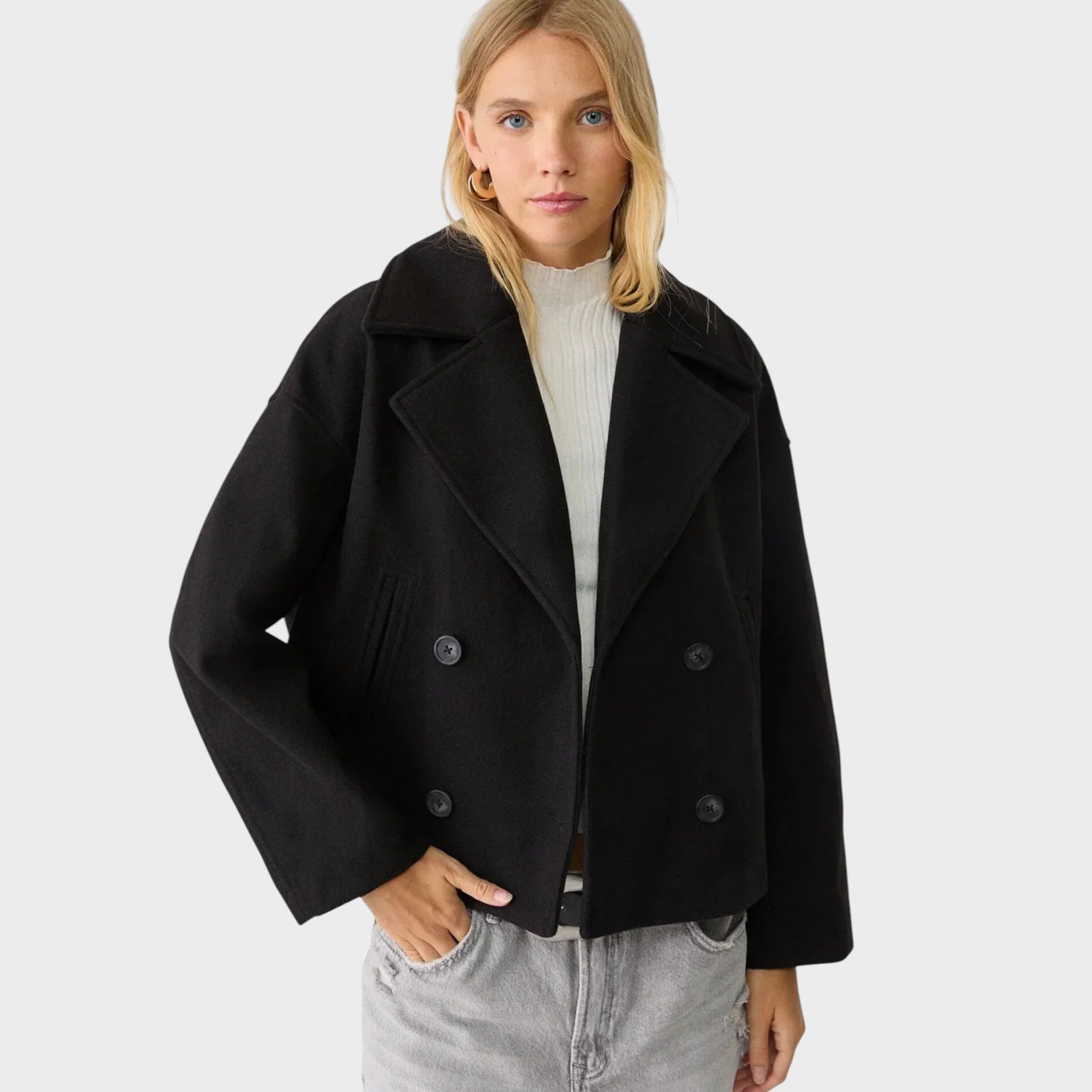 Blanka - Kratka dvostranska jakna Šik zgornja oblačila