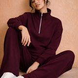 Supersoft Polu Zip Dukserica Črna Češnja