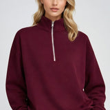 Supersoft Polu Zip Dukserica Črna Češnja