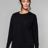 Supersoft Longline Dukserica Črna