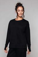 Supersoft Longline Dukserica Črna