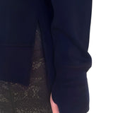 Supersoft Longline Dukserica Temno modra