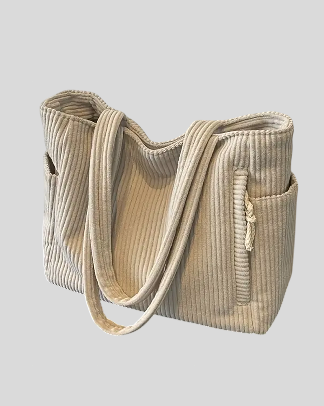 Tilda - Rebrasta torbica z detajlom iz vrvi