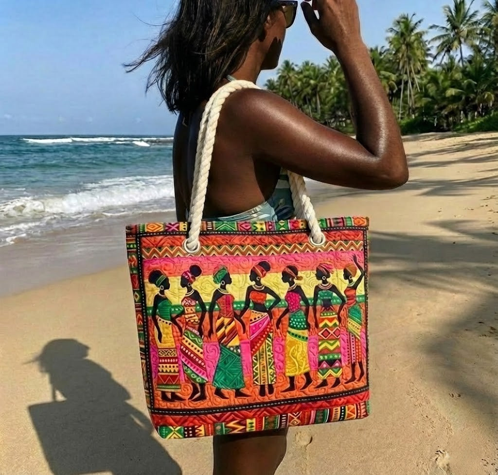 Ročno izdelana plažna torba | Kraljice melanina