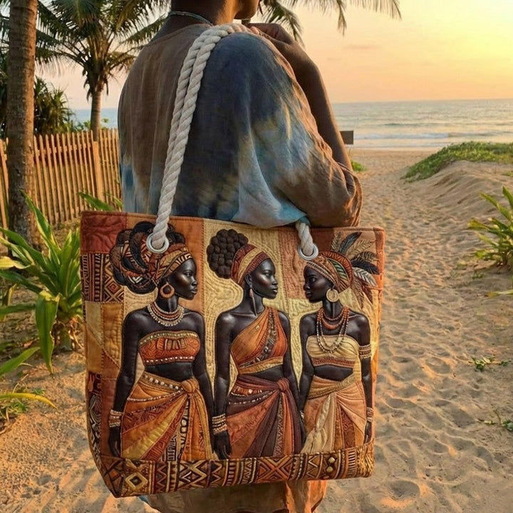 Ročno izdelana plažna torba | Melanin Queens Glow